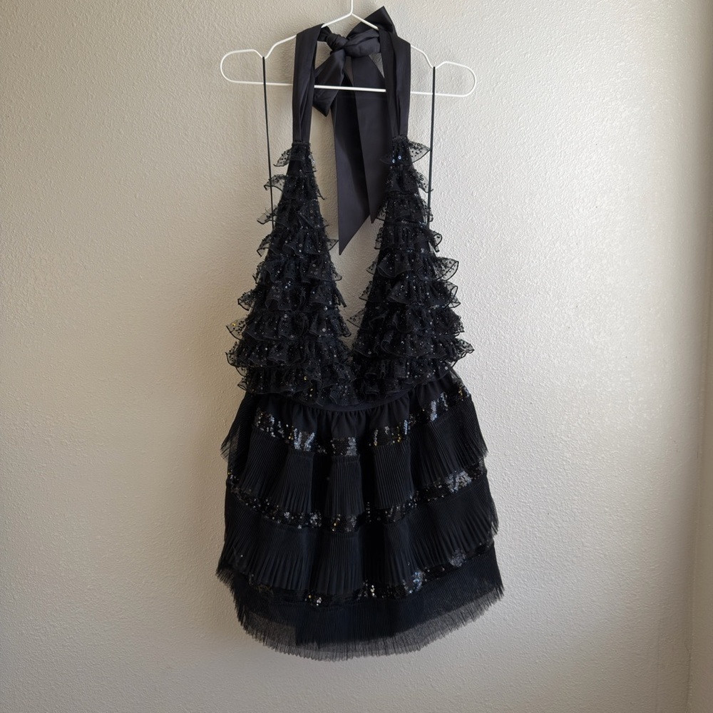 LOVESHACKFANCY Callaia Dress in Black - Picture 6 of 14